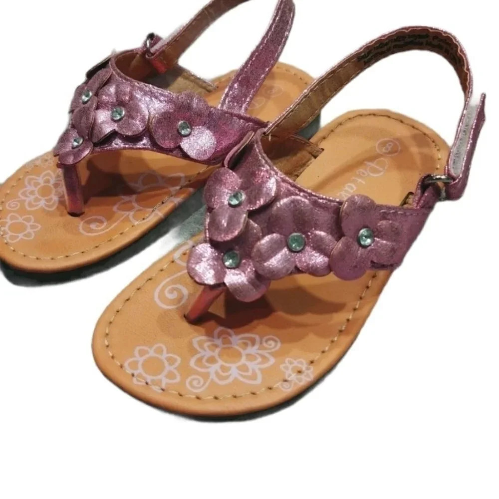 Petalia Sparkly Pink Sandals, 8